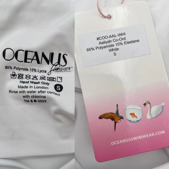 Oceanus | NEW White Aaliyah Crystal Trim Bandeau Top Mini Skirt Set S - Picture 6 of 13